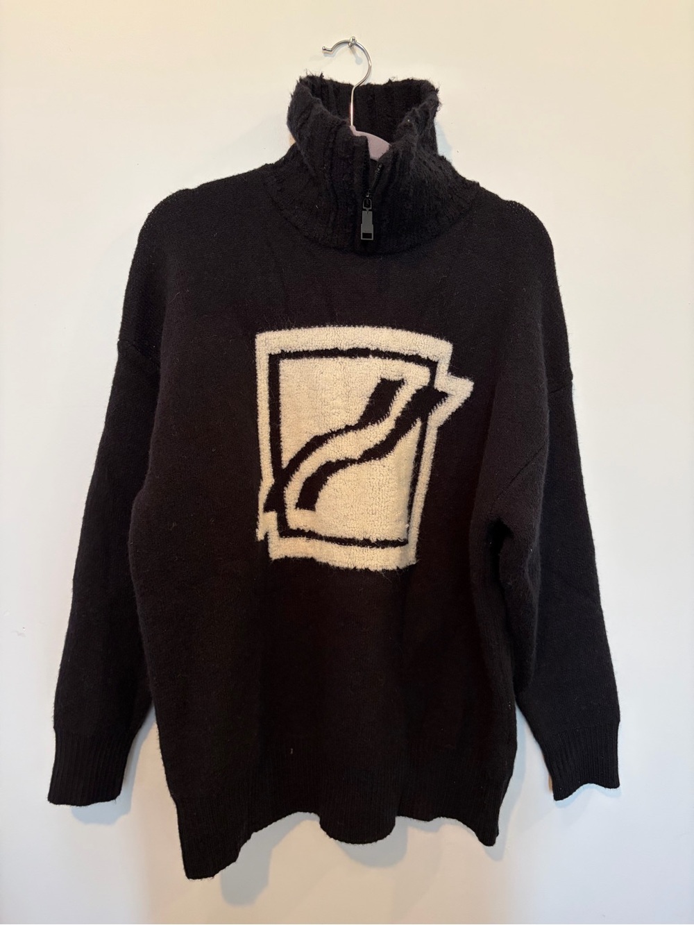 We11don Thick Quarter-zip Wool-Blend Sweater - M